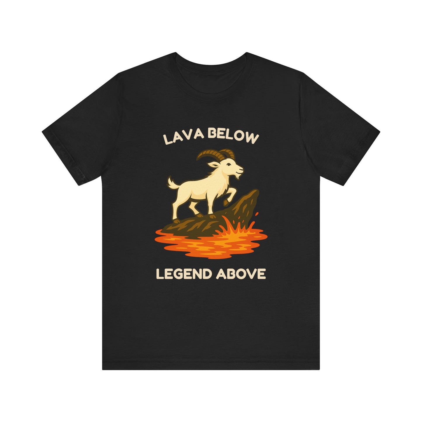 Lava Below, Legend Above โ Goat Mountain Climber T-Shirt