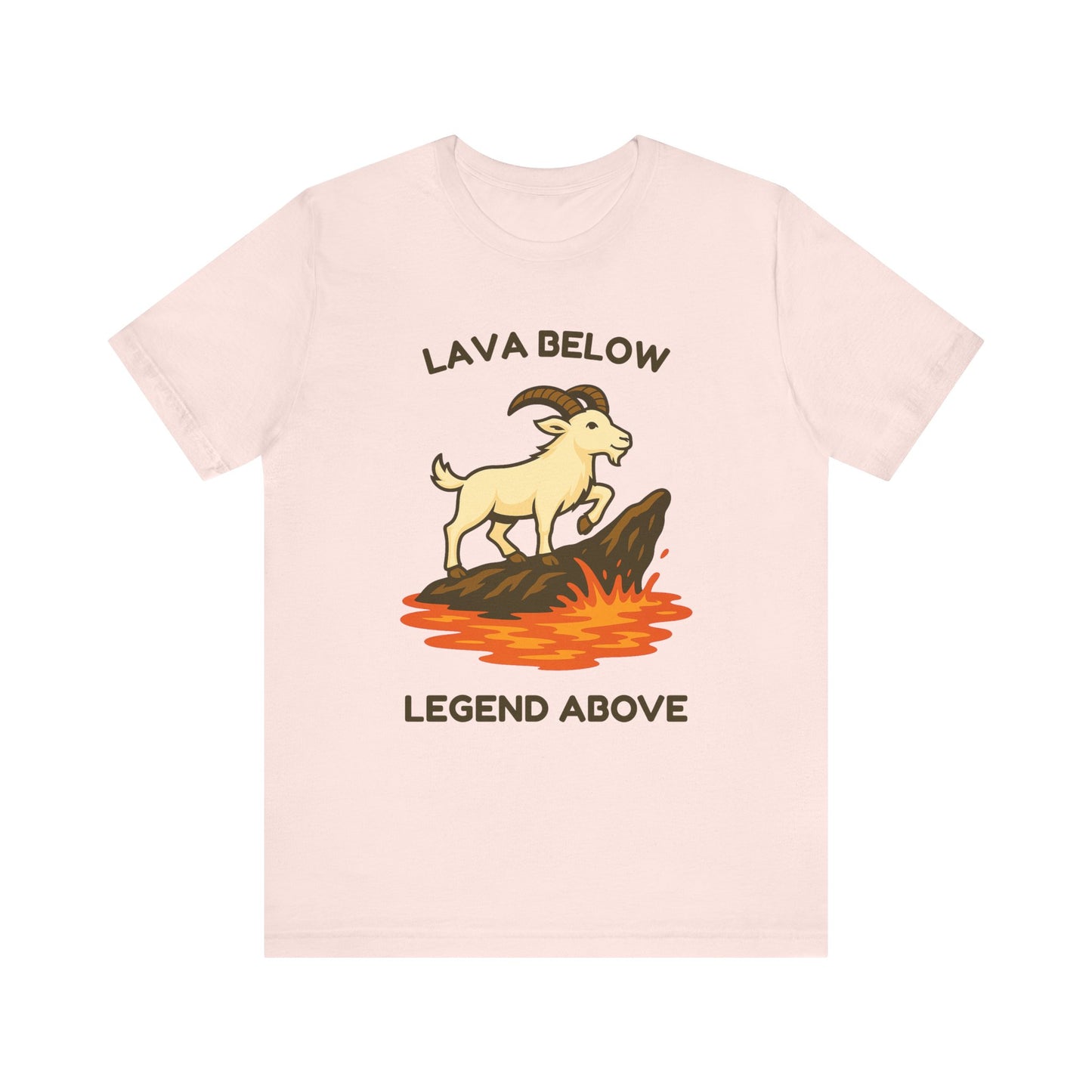 Lava Below, Legend Above โ Goat Mountain Climber T-Shirt