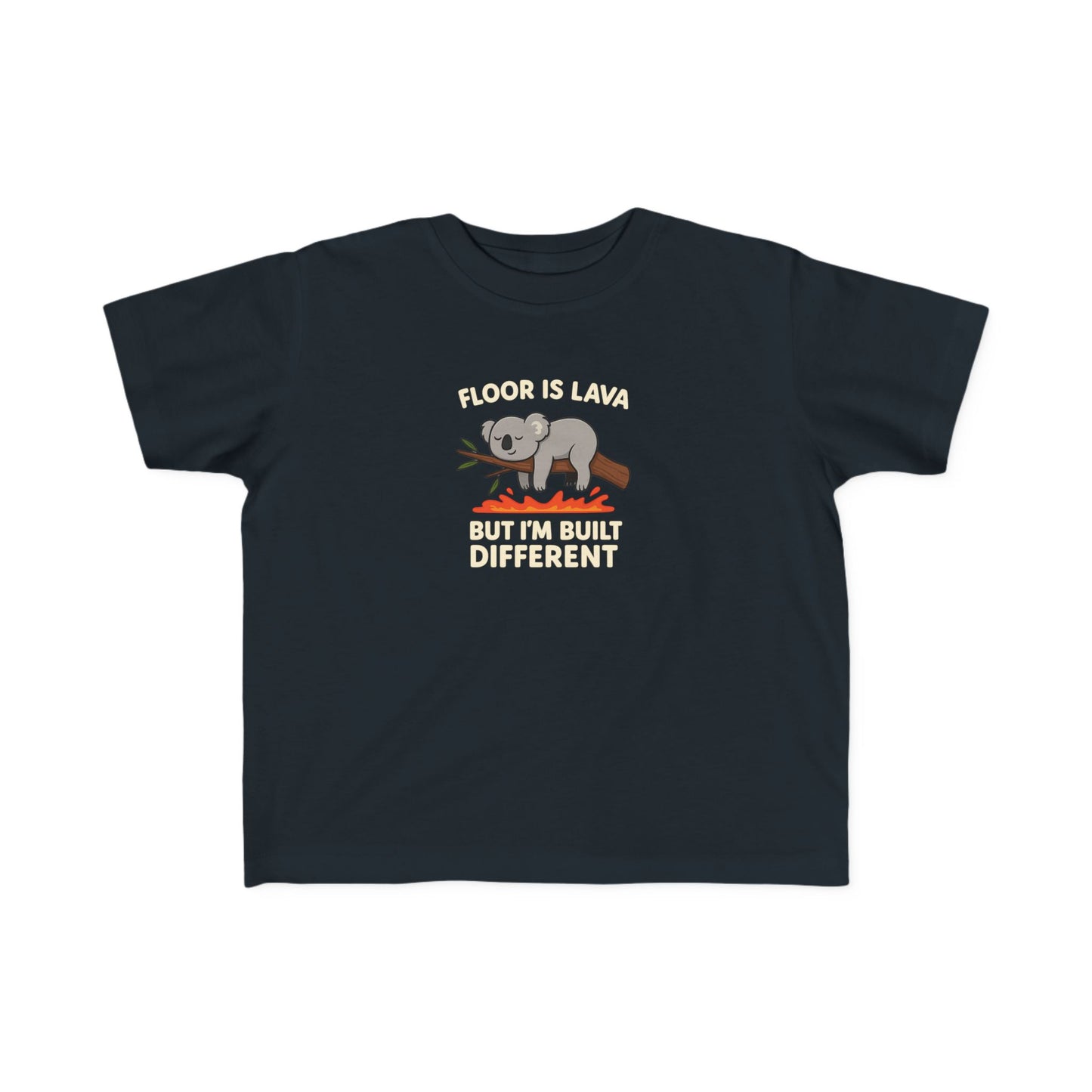 “Built Different” Koala – Funny Lava Game Shirt for Toddlers