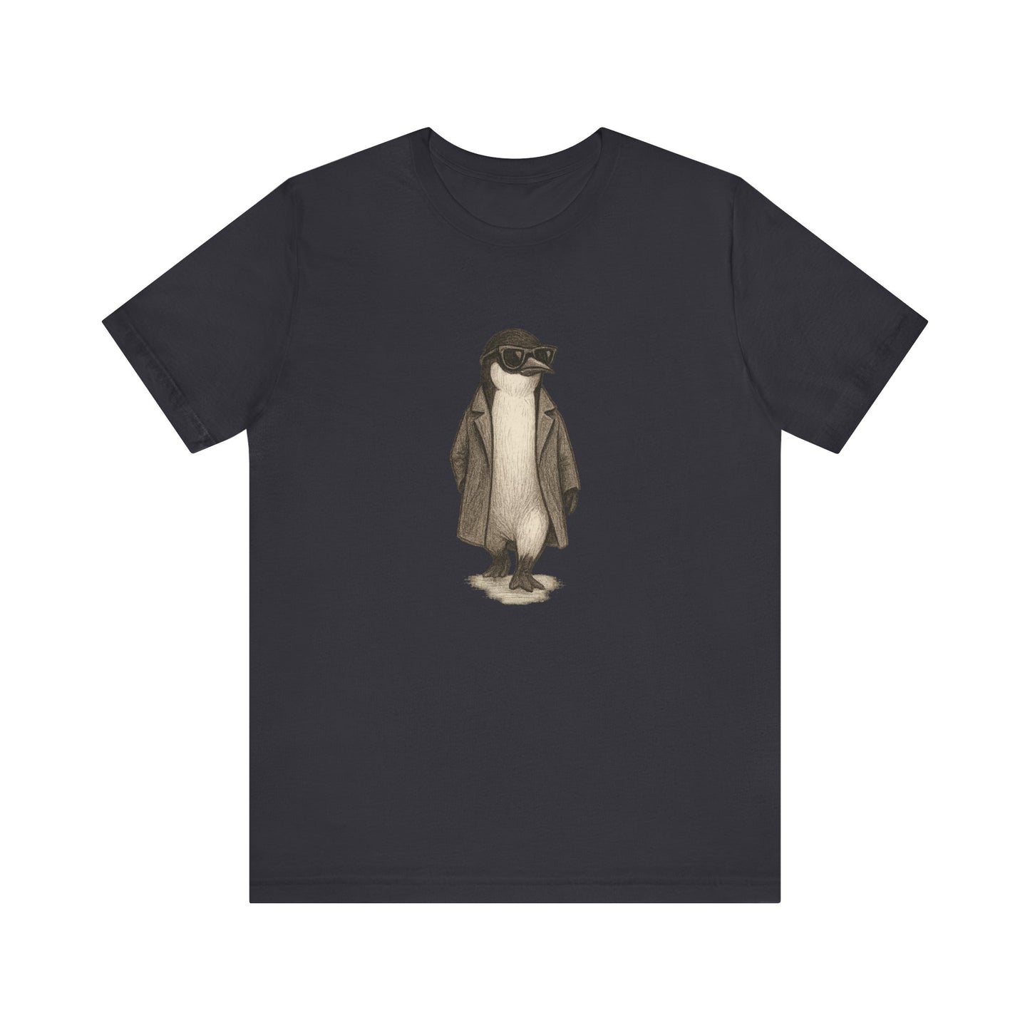 Waddle in Style – Cool Penguin in Trench Coat T-Shirt