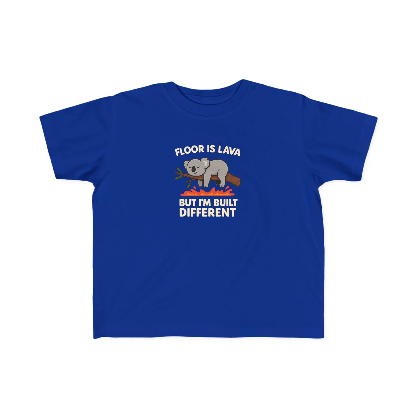 “Built Different” Koala – Funny Lava Game Shirt for Toddlers