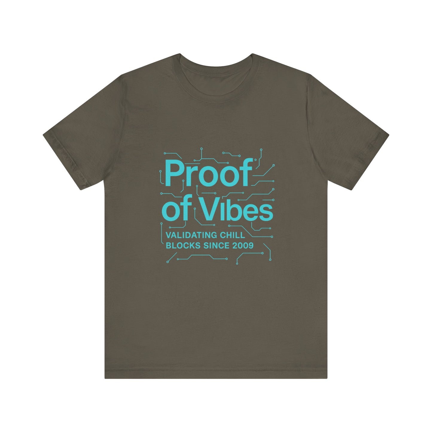 Proof of Vibes β Futuristic Bitcoin Circuit Tee
