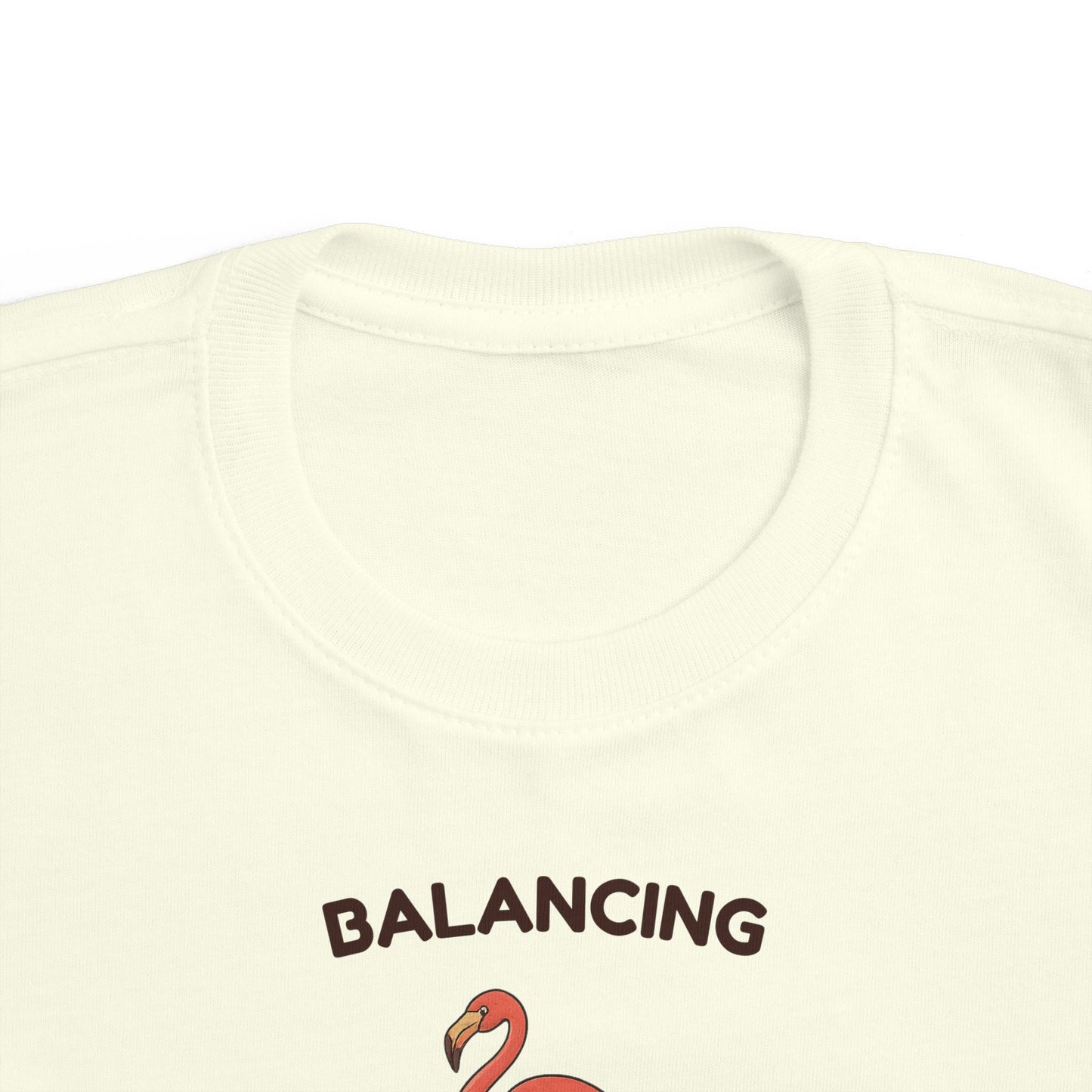 Balancing Since Day One - Toddler's Yoga Flamingo T-Shirt