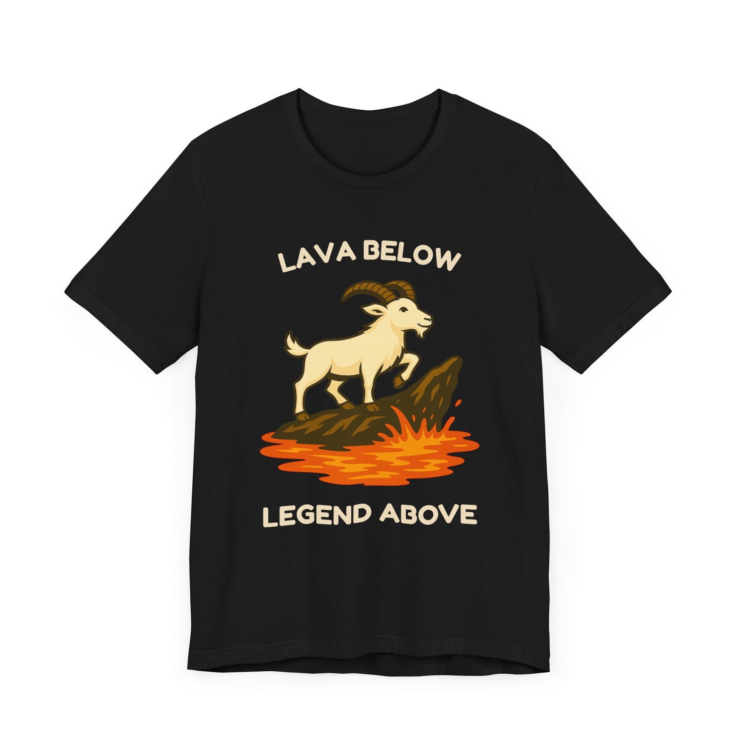 Lava Below, Legend Above โ Goat Mountain Climber T-Shirt