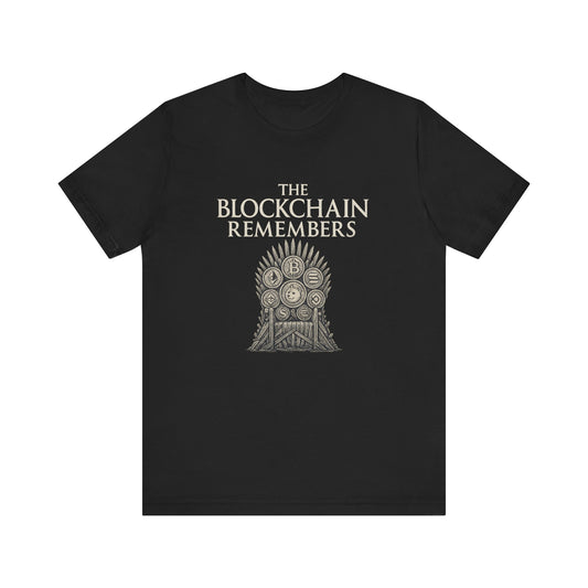 Blockchain Remembers – Crypto Iron Throne T-Shirt