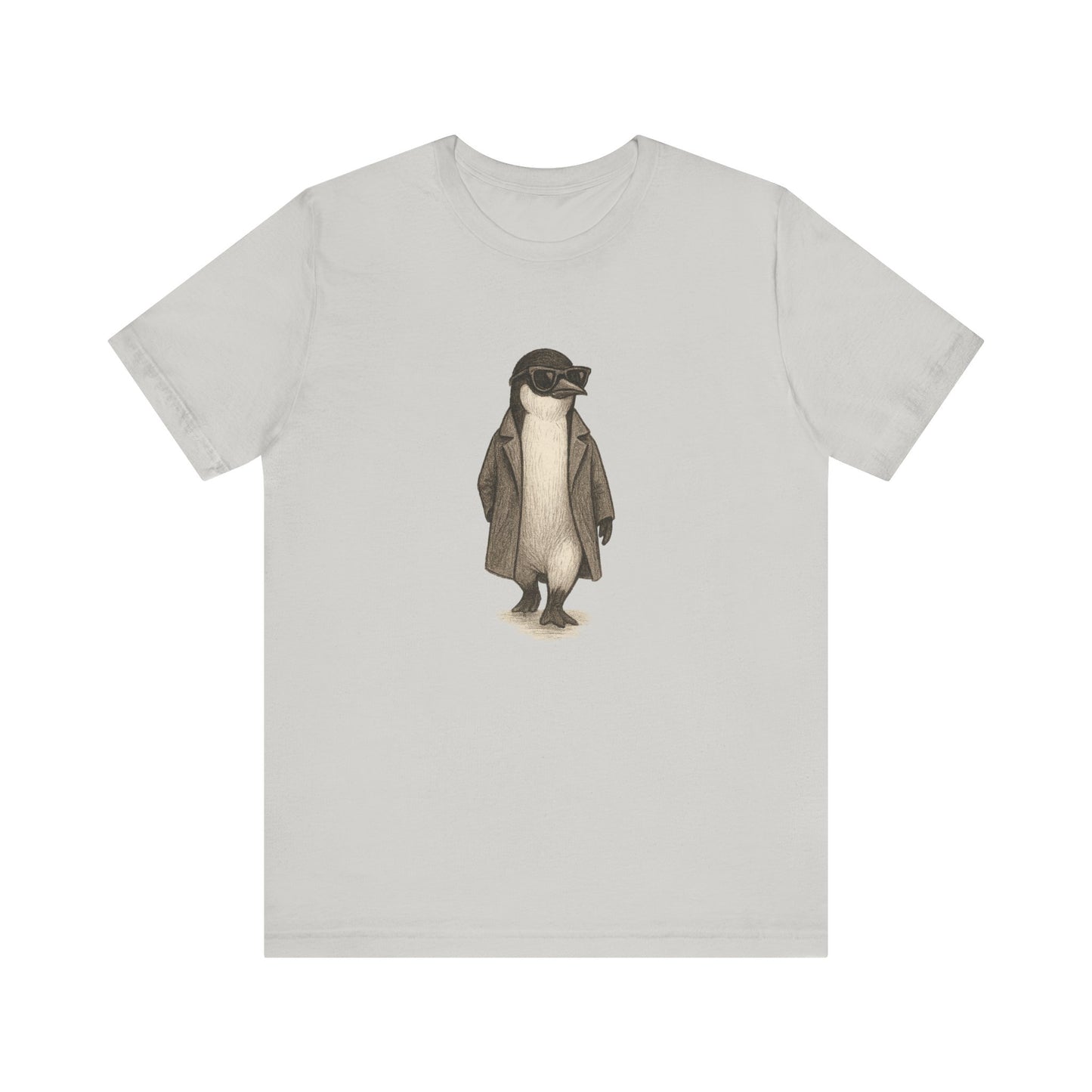 Waddle in Style – Cool Penguin in Trench Coat T-Shirt