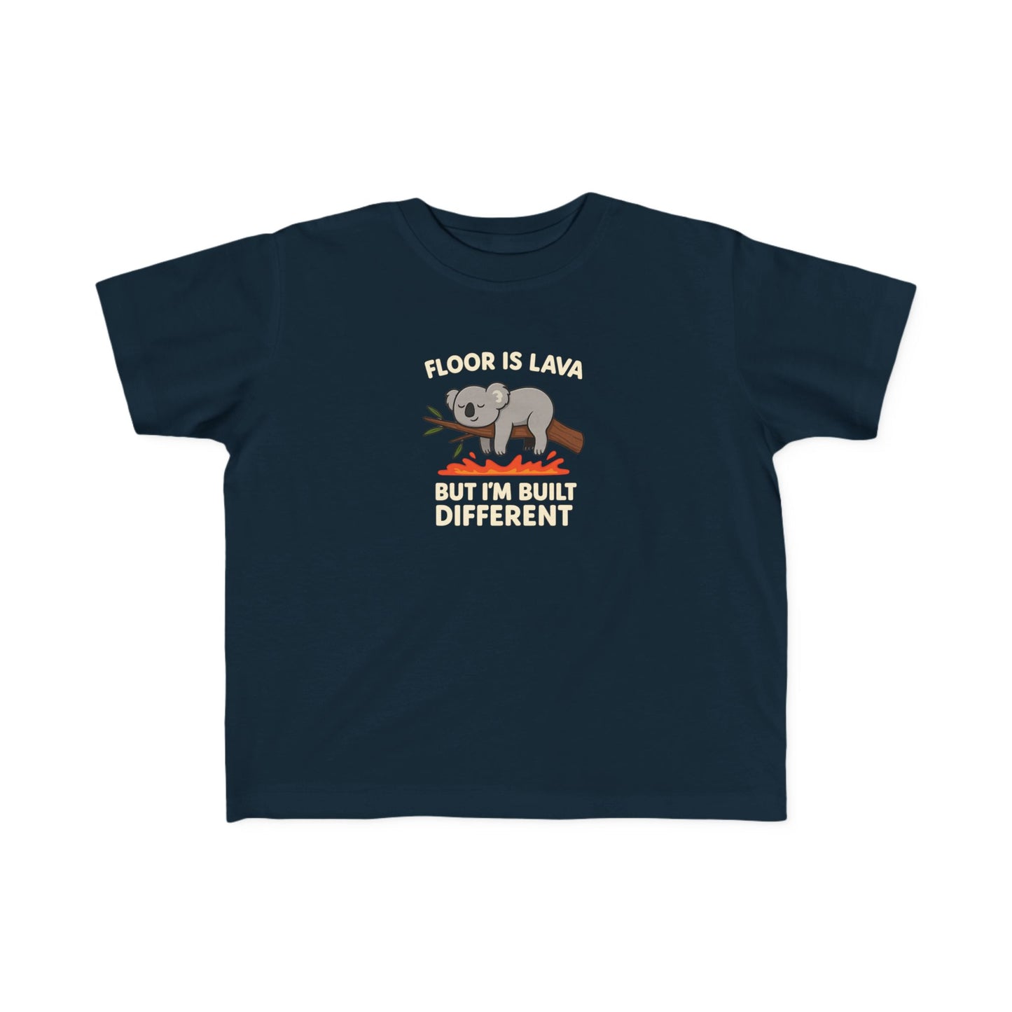 “Built Different” Koala – Funny Lava Game Shirt for Toddlers