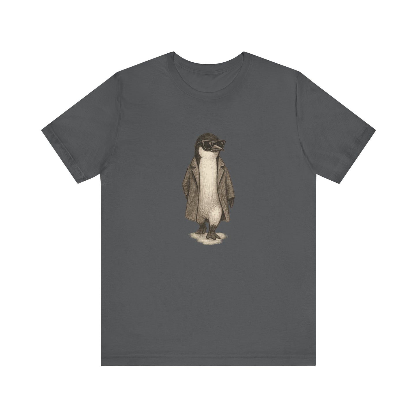 Waddle in Style – Cool Penguin in Trench Coat T-Shirt