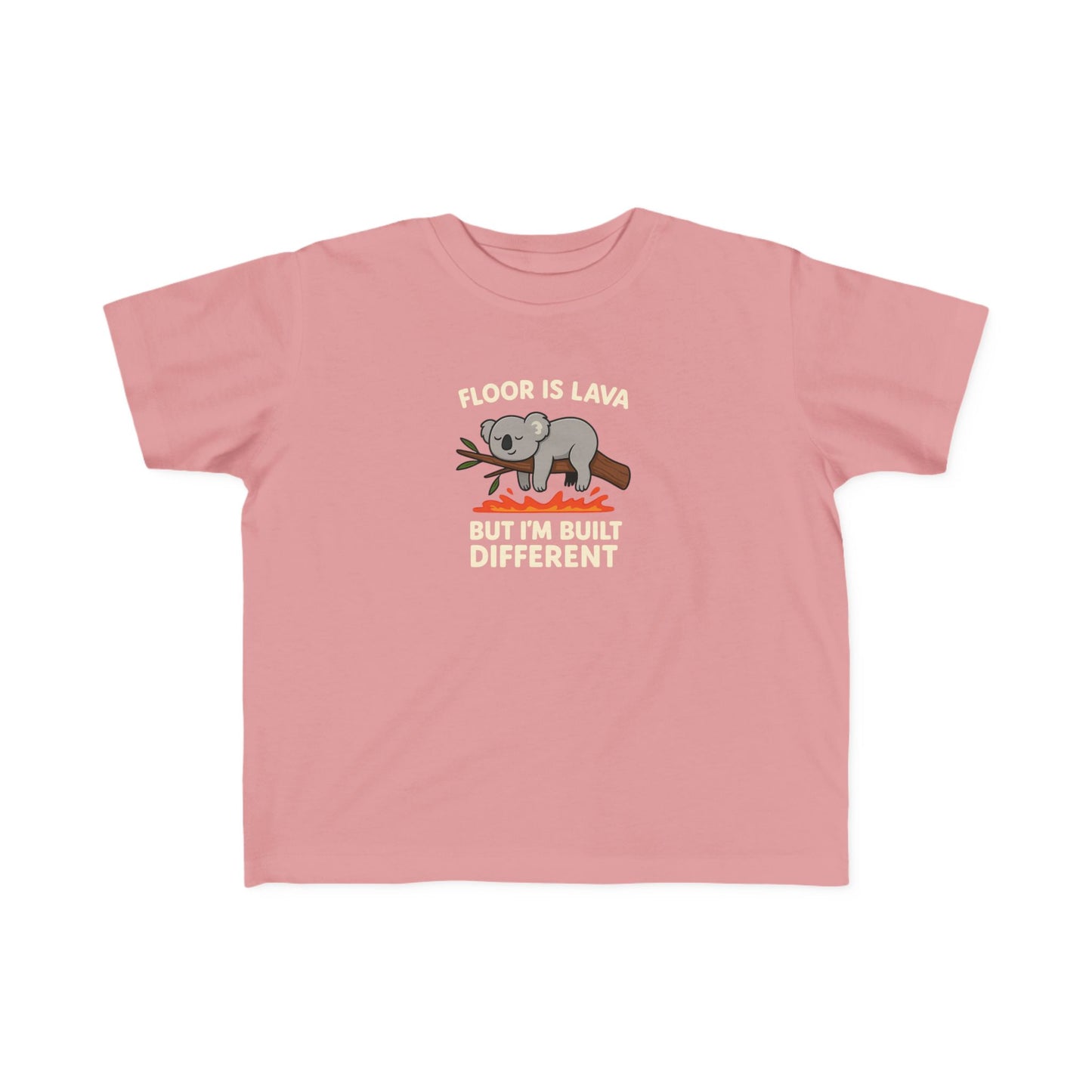 “Built Different” Koala – Funny Lava Game Shirt for Toddlers