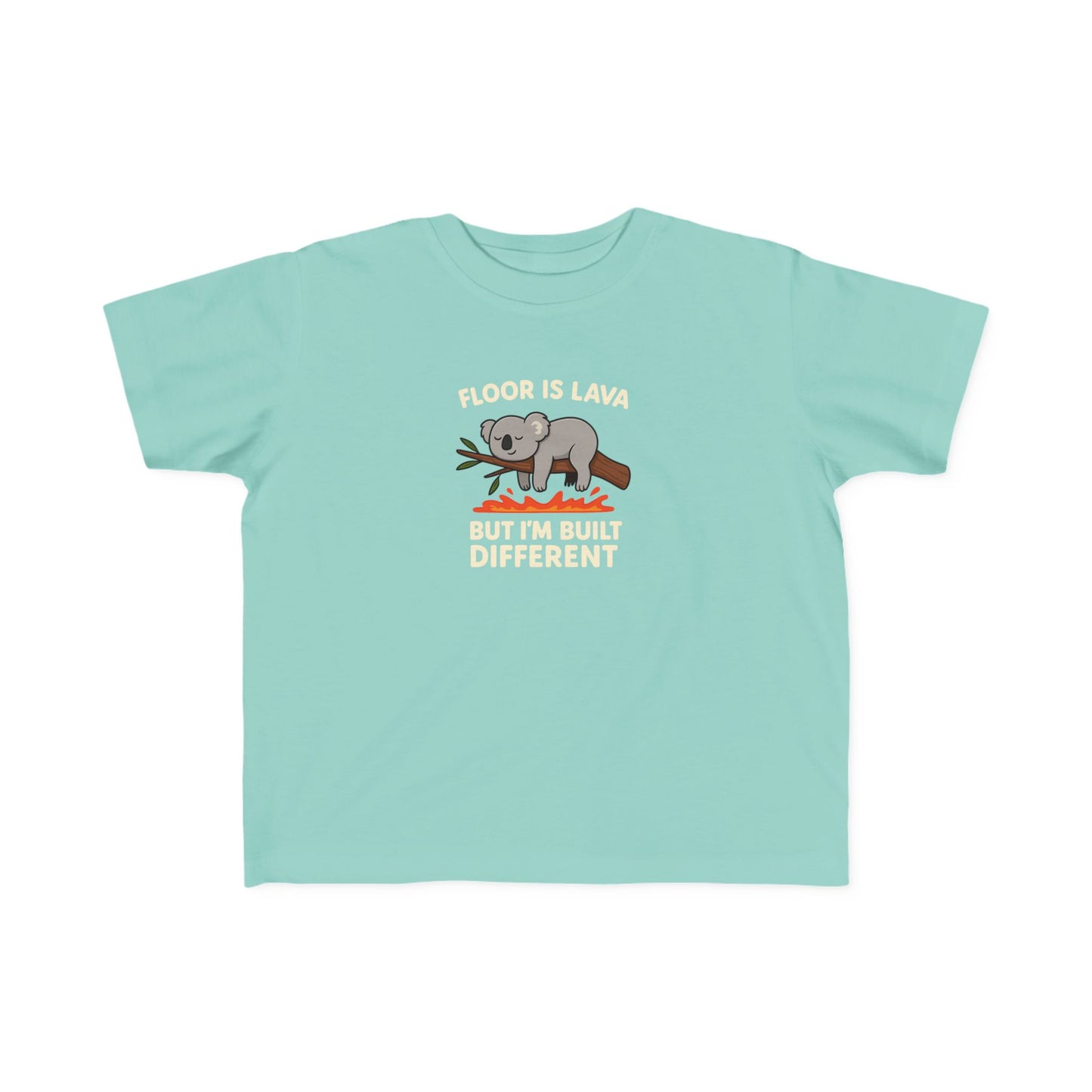 “Built Different” Koala – Funny Lava Game Shirt for Toddlers