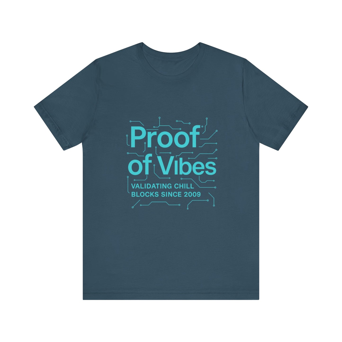 Proof of Vibes β Futuristic Bitcoin Circuit Tee