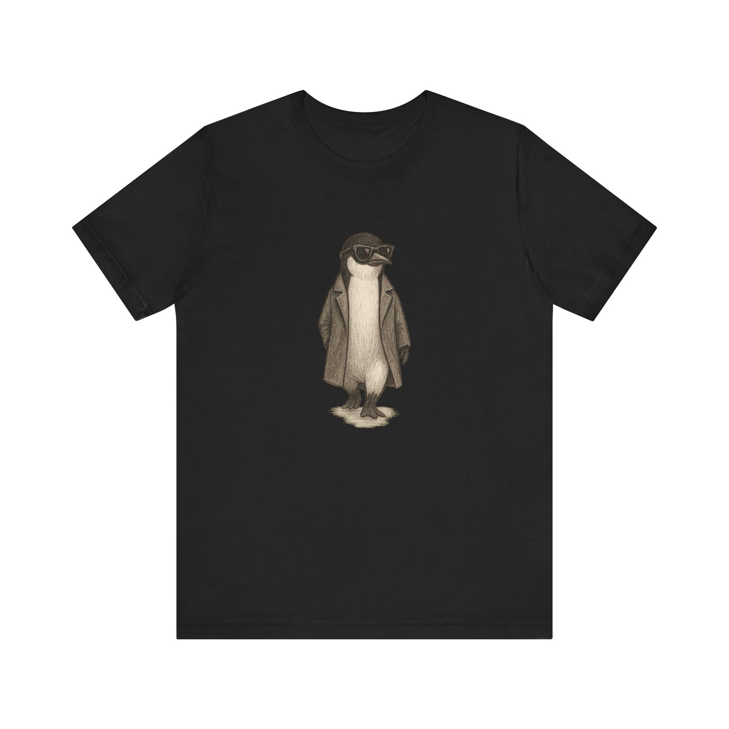 Waddle in Style – Cool Penguin in Trench Coat T-Shirt