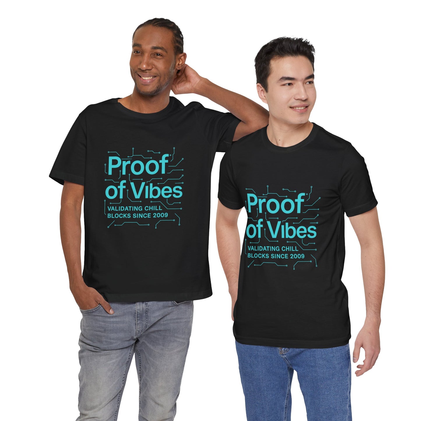 Proof of Vibes β Futuristic Bitcoin Circuit Tee