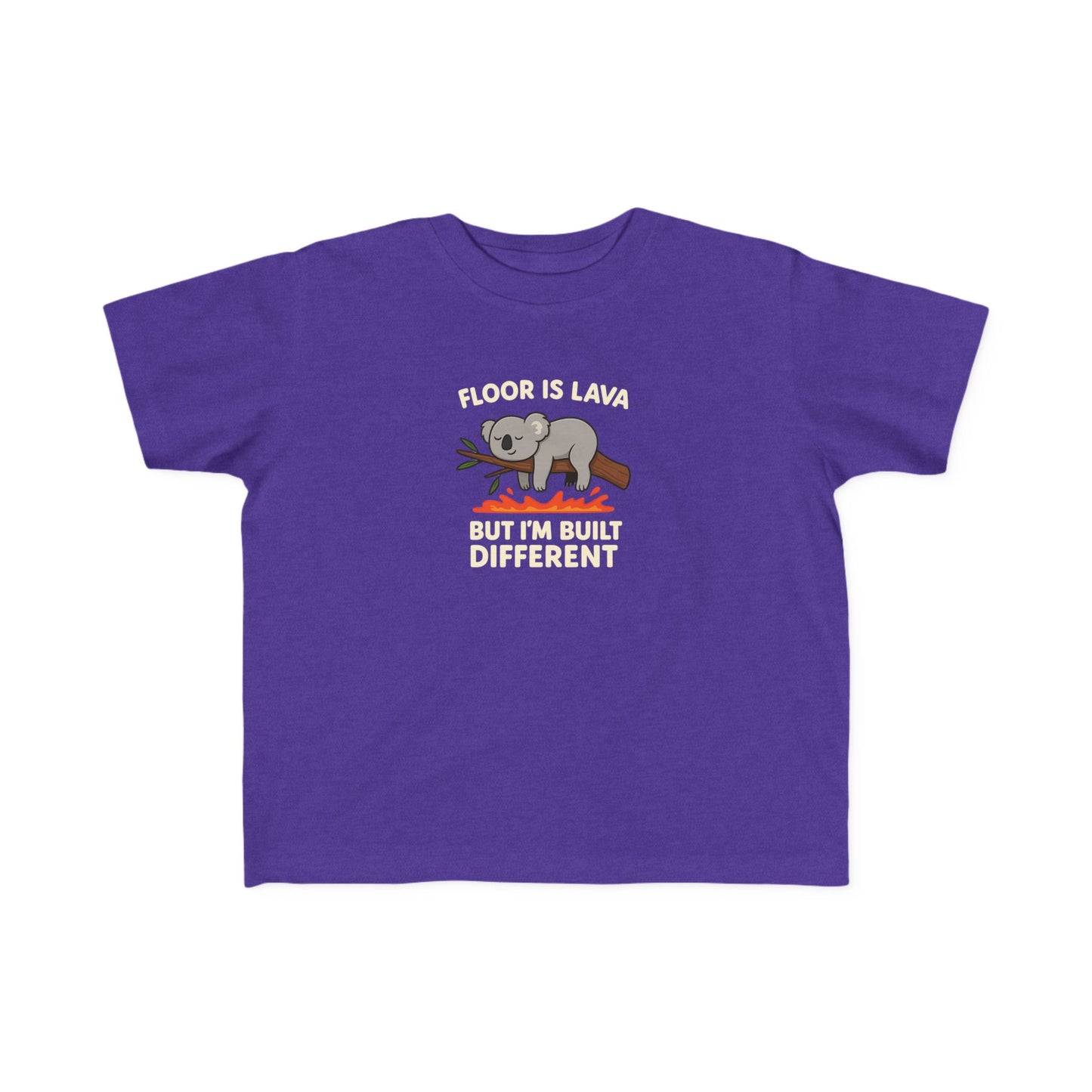 “Built Different” Koala – Funny Lava Game Shirt for Toddlers