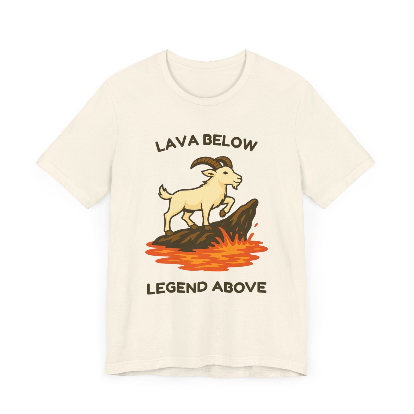 Lava Below, Legend Above โ Goat Mountain Climber T-Shirt