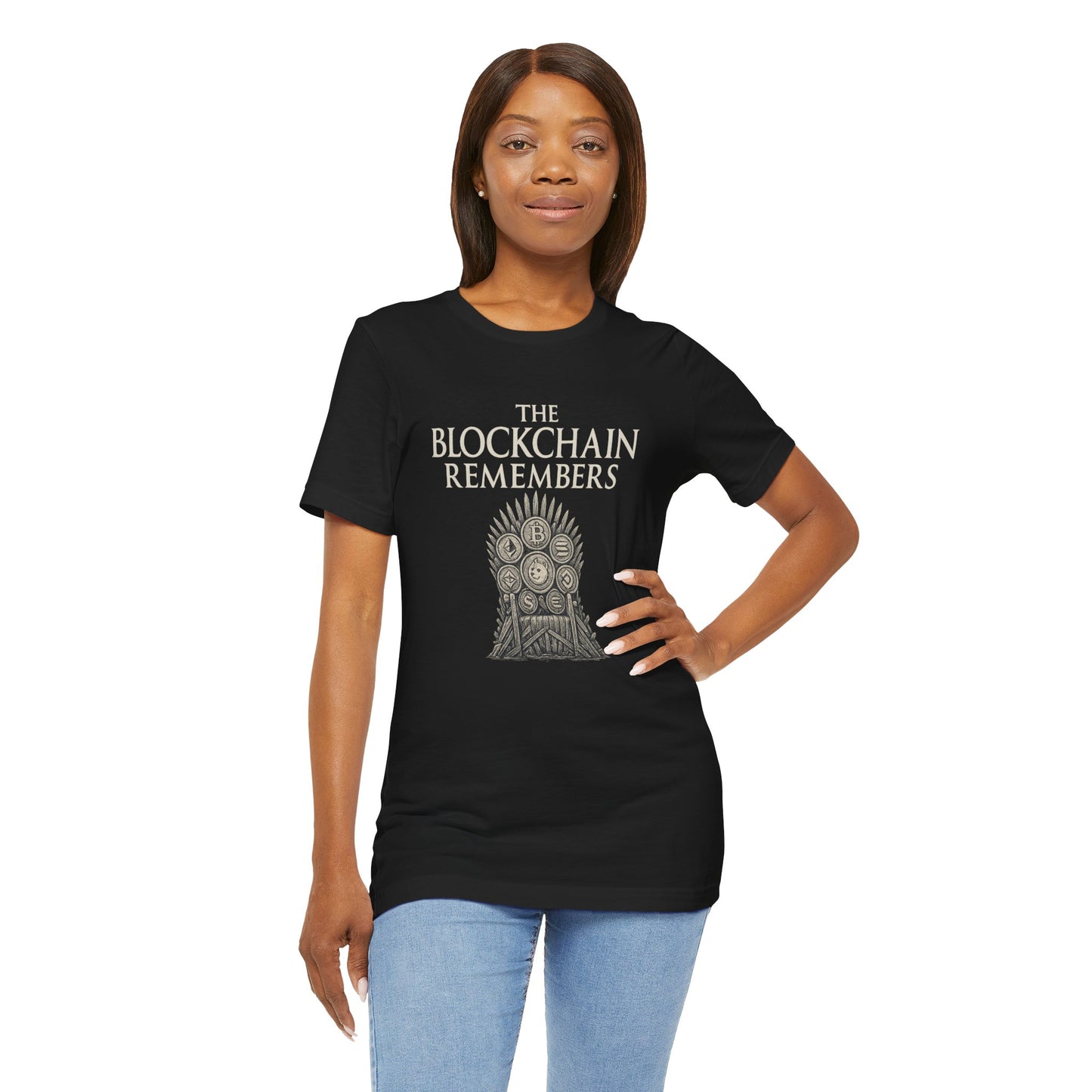 Blockchain Remembers – Crypto Iron Throne T-Shirt